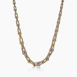 Zarposh HardWear Graduated Link Necklace in Yellow Gold